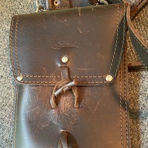 Saddleback leather crossbody small bag
